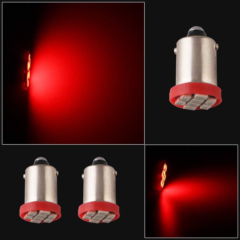 Grandview BA9 BA9S 53 57 1895 64111 White Car Vehicle BA9S Red Super Bright LED Bulbs Used for Side Door Courtesy Lights Map Lights - Pack of 10 - Image 3